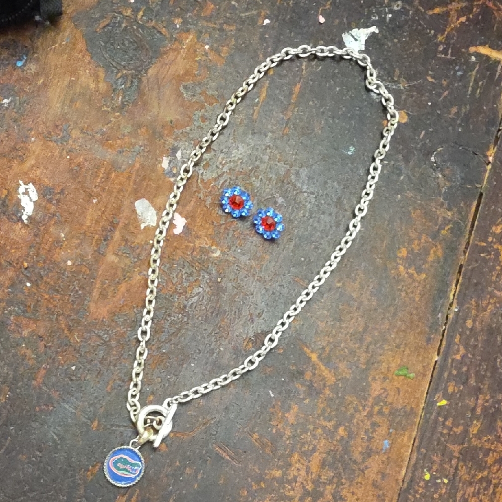 Gator Necklace And Flirty Earrings Set